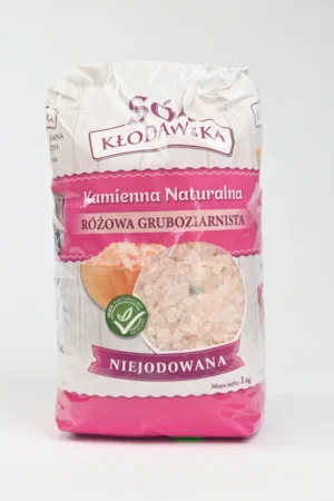 Sól kłodawska różowa gruboziarnista niejodowana 1kg